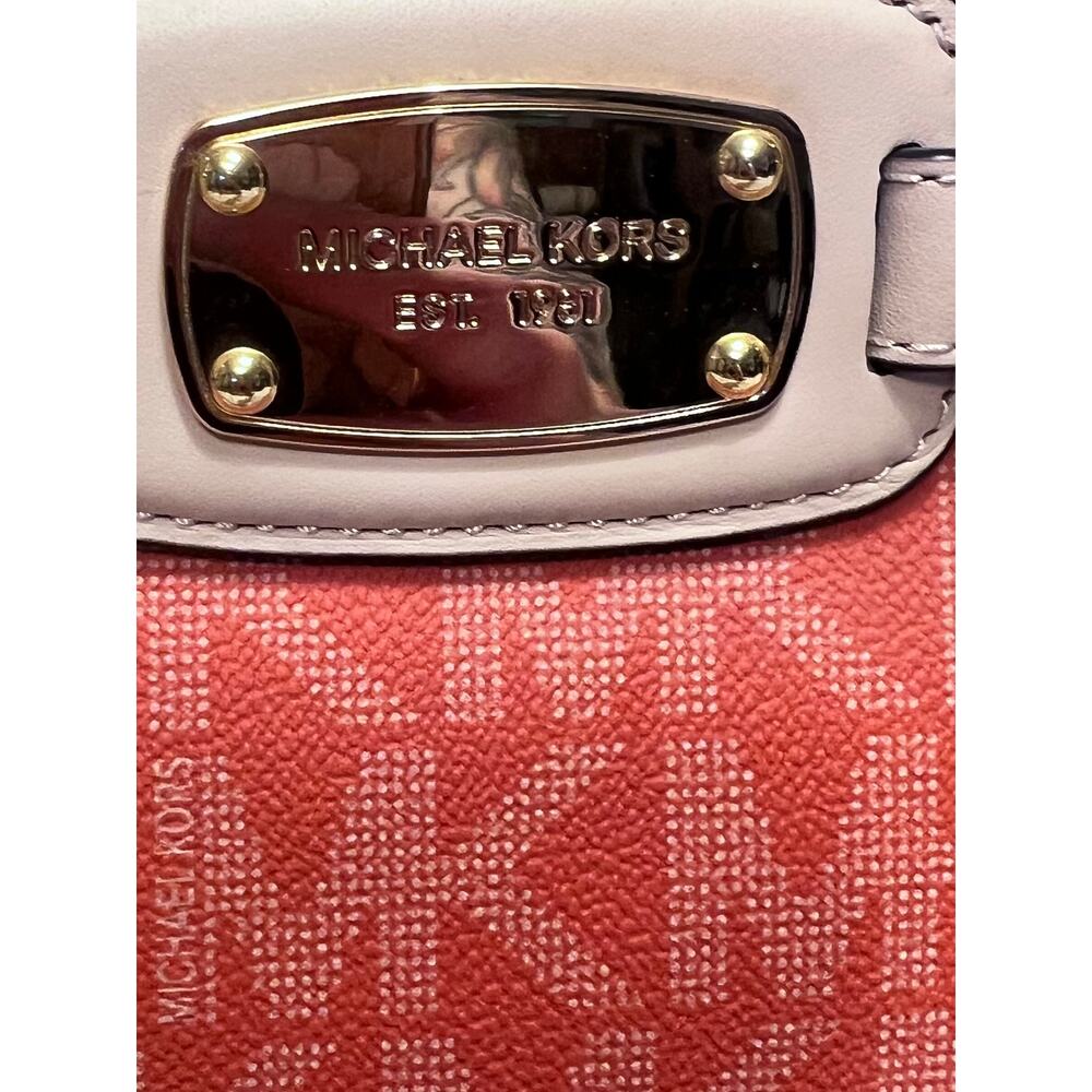 Michael Kors Hamilton East West Tangerine Leather Satchel Handbag NWT